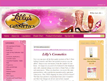 Tablet Screenshot of lillyscosmetics.com